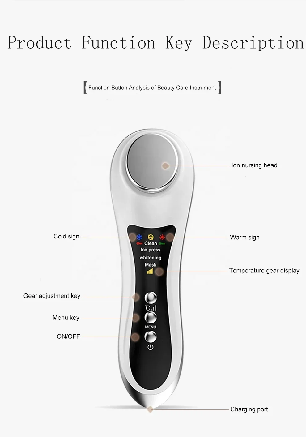الاستخدام المنزلي جهاز تدليك الوجه تجديد الجلد أحدث أدوات التجميل المحمولة تدليك تبييض الوجه