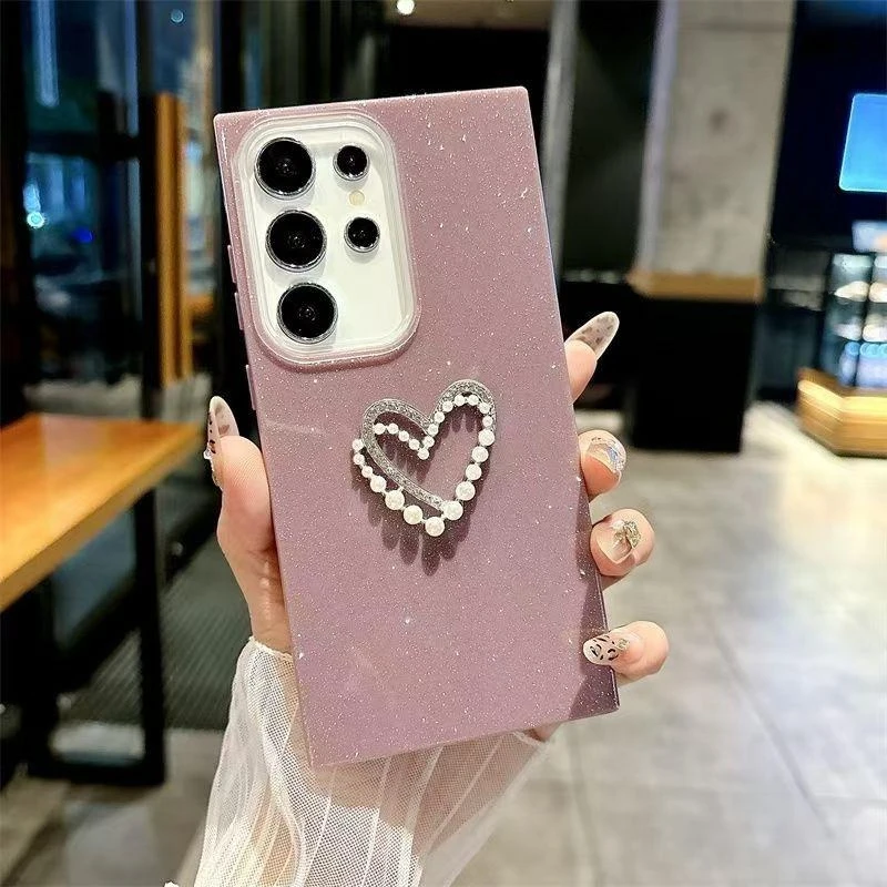 جديد ثلاثية الأبعاد لؤلؤة الحب القلب بريق جراب هاتف ل Redmi نوت 11 برو زائد SE 10 9 برو ماكس 10S 10 لايت 10T 9T 8 7 برو 7S 4G 5G غطاء #1