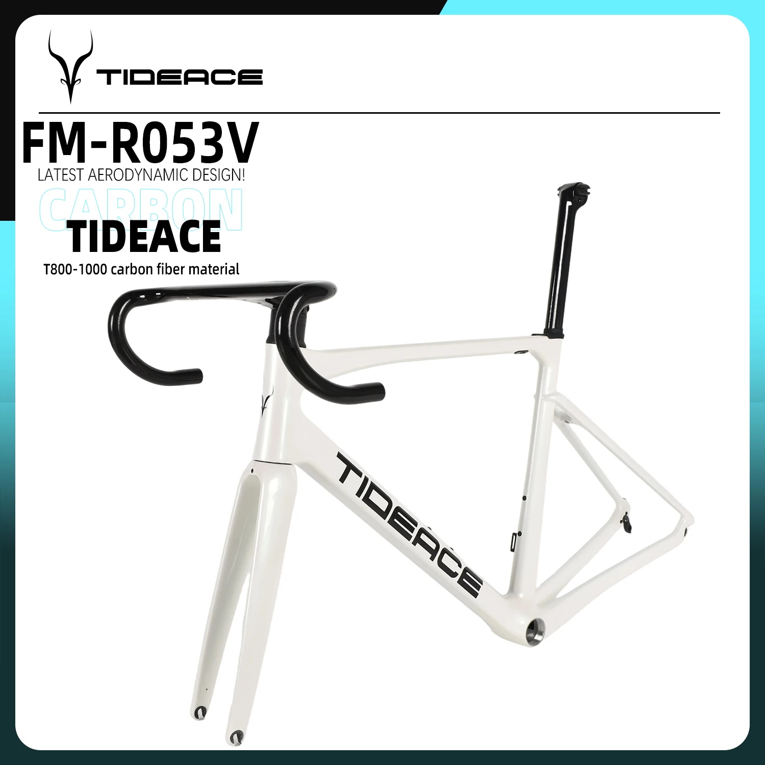 

Carbon Road Bike Frame V Brake Road Frameset T47 BB Fit Max 700x32C Tire Tideace Bike Lightweight Carbon Road Bicycle Frames