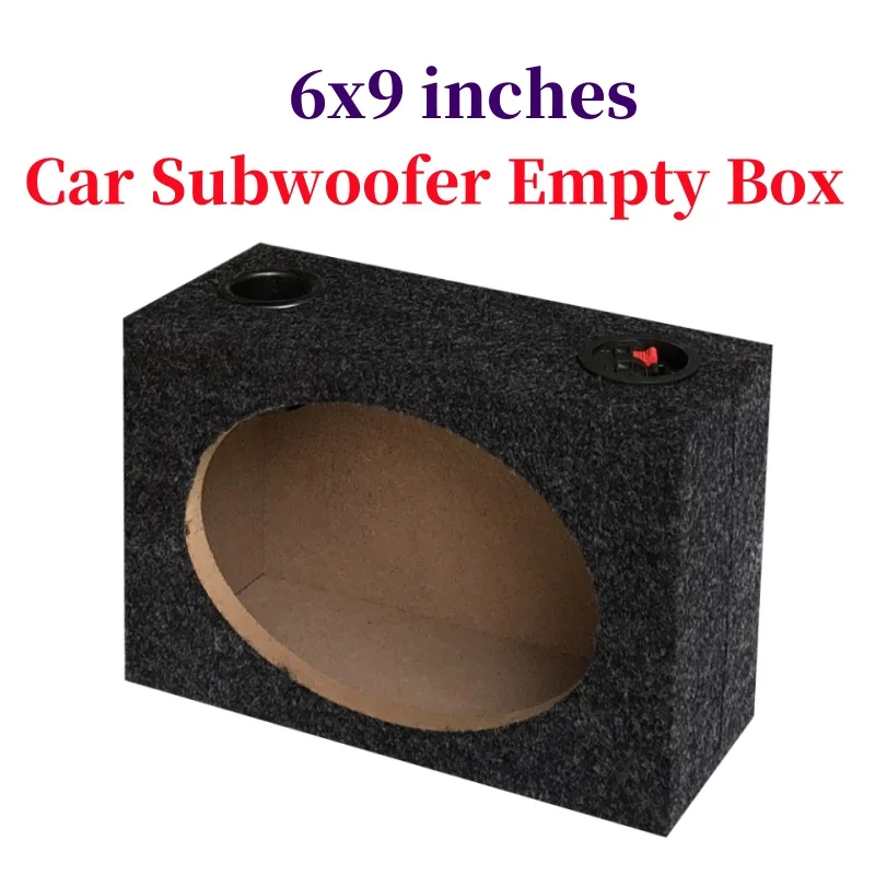 

6x9 inch Car Subwoofer Empty Box, Speaker Square Ultra-thin Passive Wooden Drawer,Car Audio Modification Subwoofer Housing