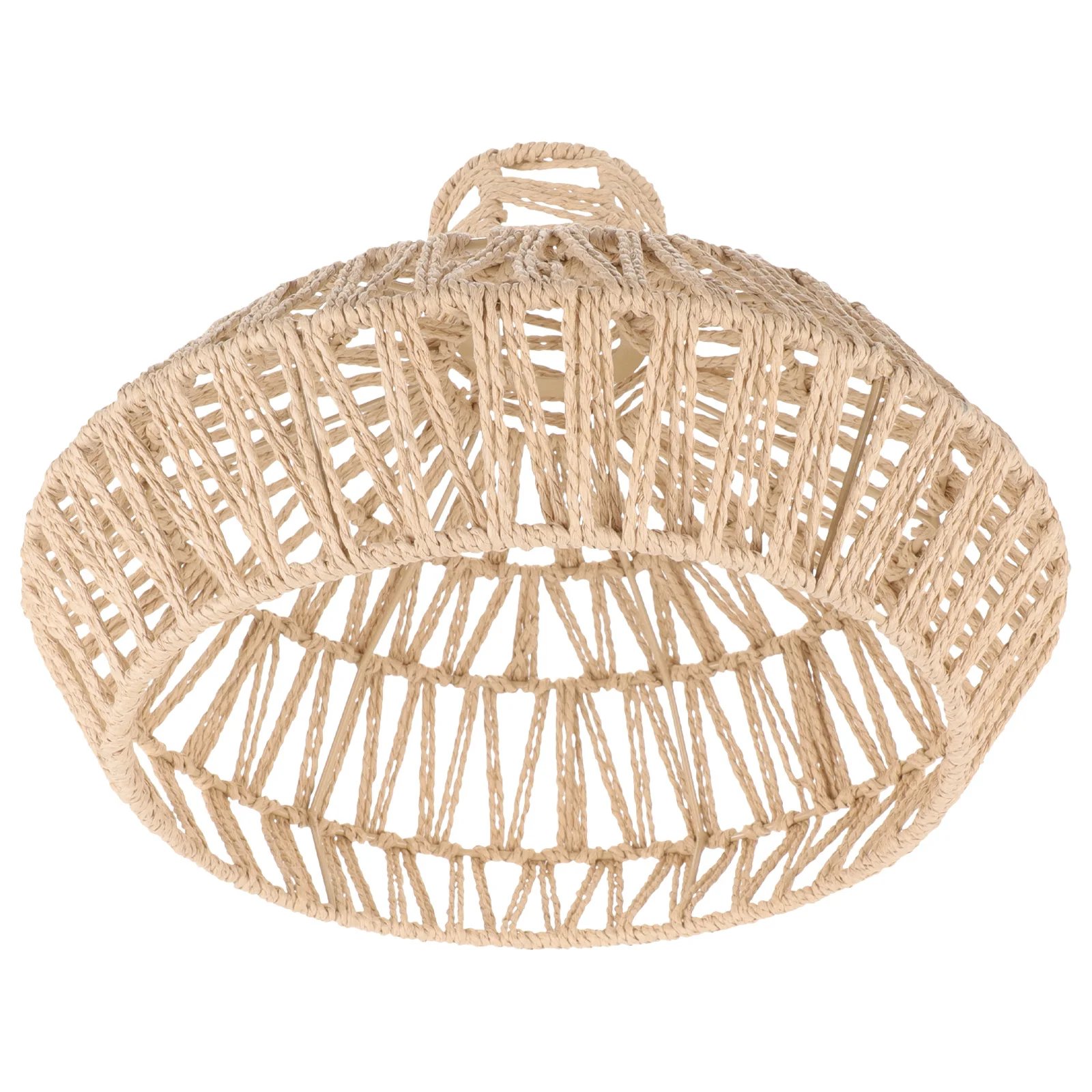 

Retro Decor Lampshade Soft Lighting Heat Resistant Colorfast Housewarming Gift Small Lamp Shade Weaving Lampshade Solar Lighting