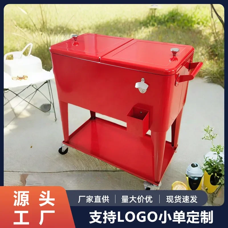 Elevate your home decor with this exquisite American Trend Retro Cabinet Refrigerated Insulator Ice Bucket. Designed to blend