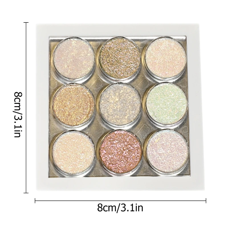 E1YE Solid Glitter Powder 9Colors Nails Glitter Dust for Nails Art Decorations