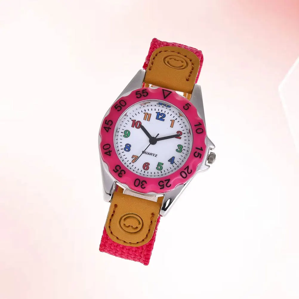 Cartoon Students Watch Sky-Blue Nylon Strap Kids Quartz Wristwatch For Children Girls Boys Student Gift Wrist Watches