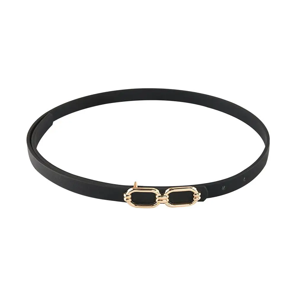 

Женский повседневный винтажный кожаный тонкий ремень, ремень для брюк, платье, ремни с металлической пряжкой, пояс