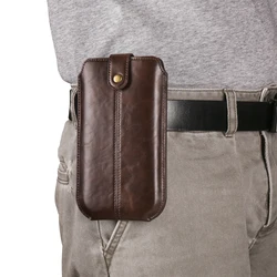 Leather Phone Belt Clip Case Men Waist Bag For Samsung Note 20 10 9 S20 S10 S9 Plus,Galaxy A12 A22 A32 A52 A72 M52 Holster Pouch