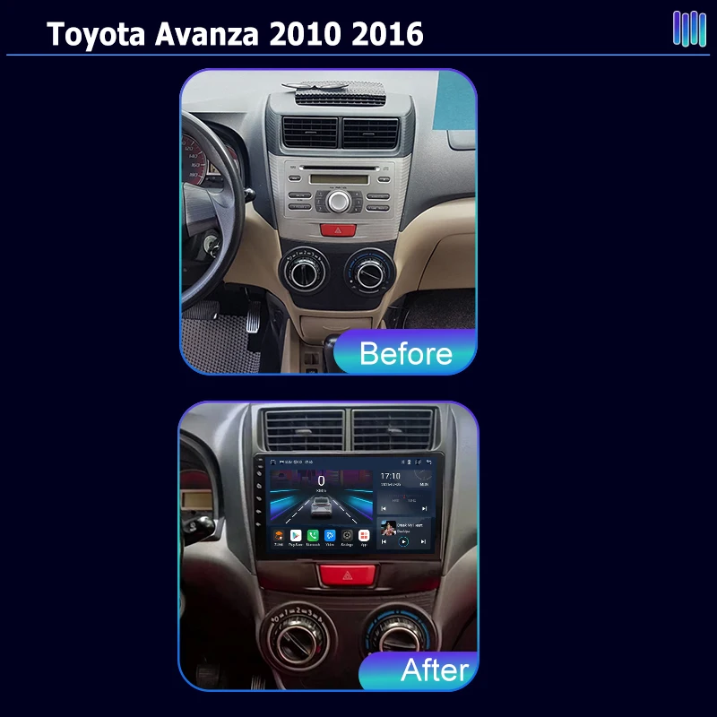 AI VOICE roadivox Android car radio for Toyota Avanza 2010 2016 stereo GPS Navigation video Multimedia Player tape recorder