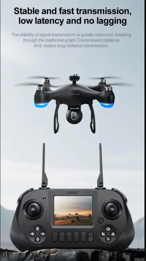 Big Screen 8K ESC Remote Control Quadcopter 2.4G Optical Flow Hover Brushless Obstacle Avoidance Screen RC Drone Screen Dron Toy