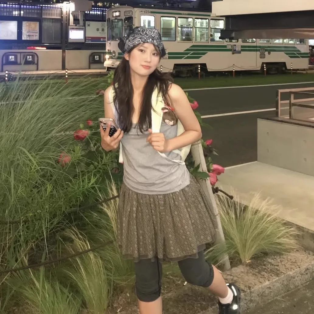 Retro cintura elástica bordado oco para fora emagrecimento a linha saia inchado versátil para todas as estações jovens