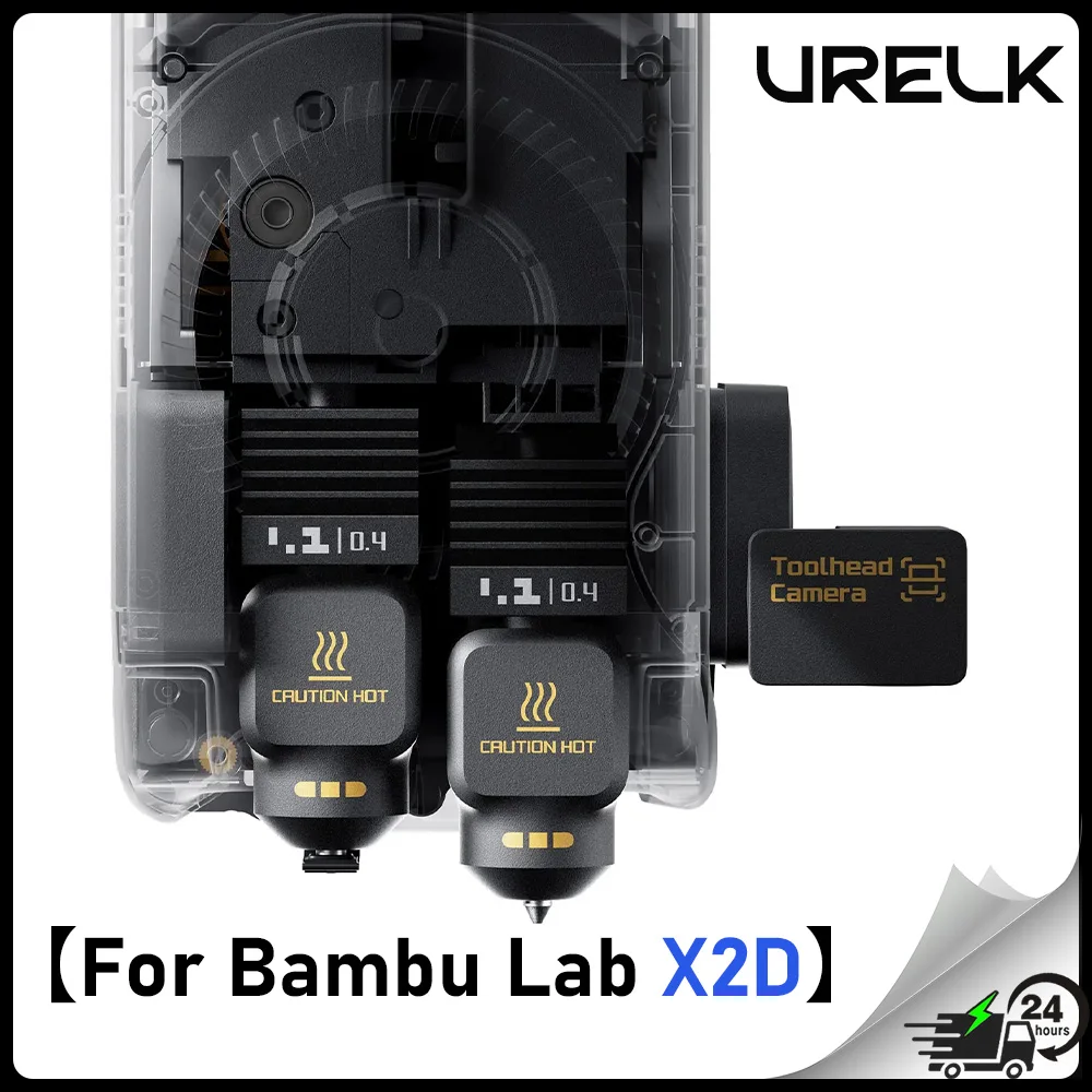 

Комплект хотэнда URELK для Bambulab X2D/P2S: сопла из закаленной стали 0.2/0.4/0.6/0.8 мм, запасные части для хотэнда H2D H2S H2C