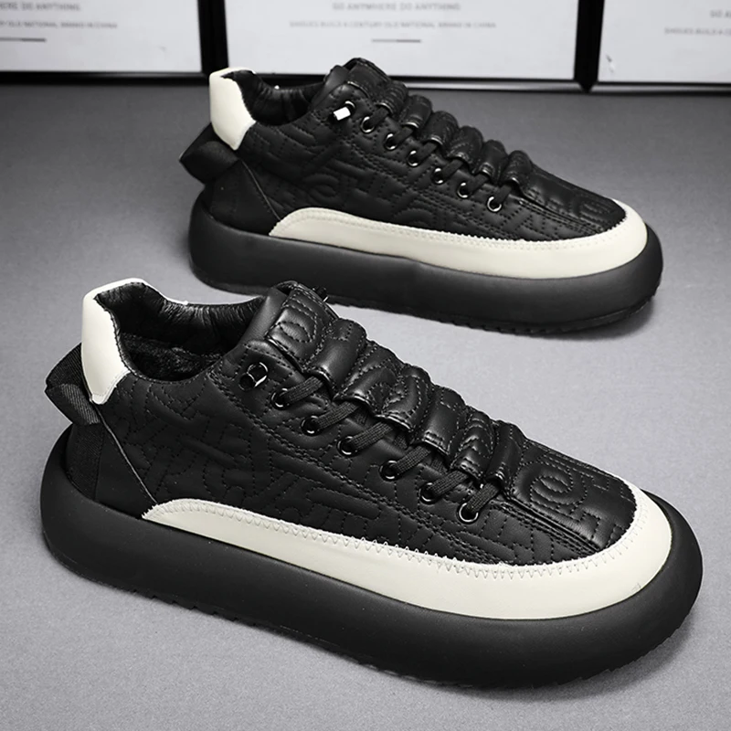 Big Size Men Perforated Faux Leather Casual Oxfords Breathable Flat Sole Business Daily Walking Footwear Zapatos Hombre