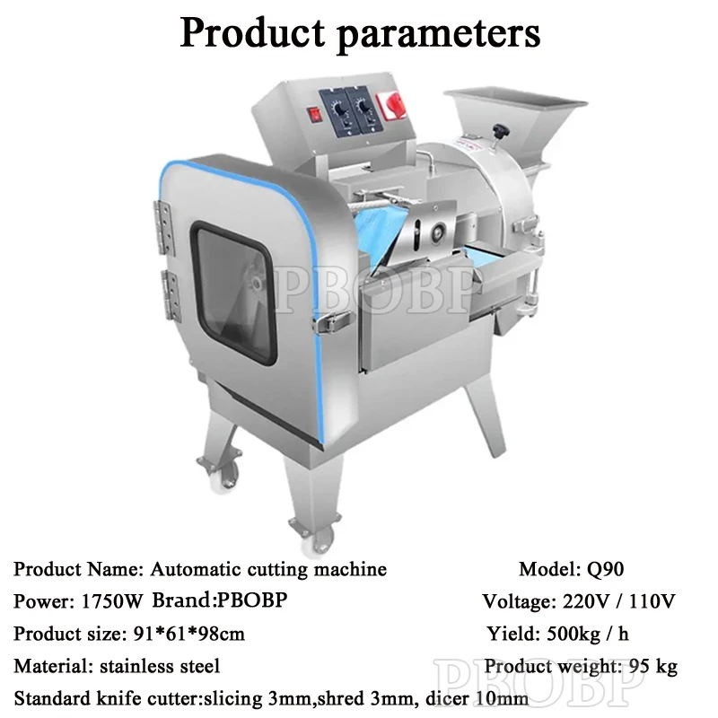 Including Tariffs Commercial Multi-Functional 800Kg/H Vegetable Cutting Machine/ Automatic Cutter For Restaurant Cafeteria