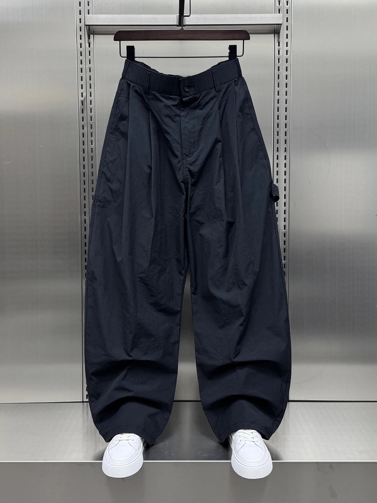 Pantalon de travail à jambes larges et fines, tendance, ample, coréen, Sle Qui, couteau droit sec, décontracté, coupe ample, pour jeunes, été