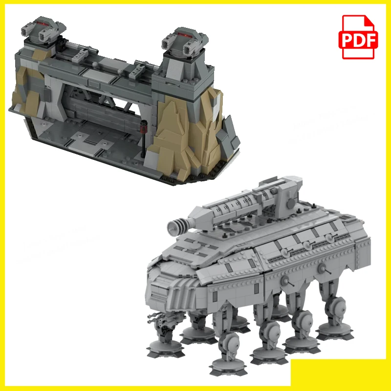 

MOCBUILDING Блоки Тяжелая артиллерия Креативные кирпичи MOC-75386 Строительные ворота Космический фильм Подарок