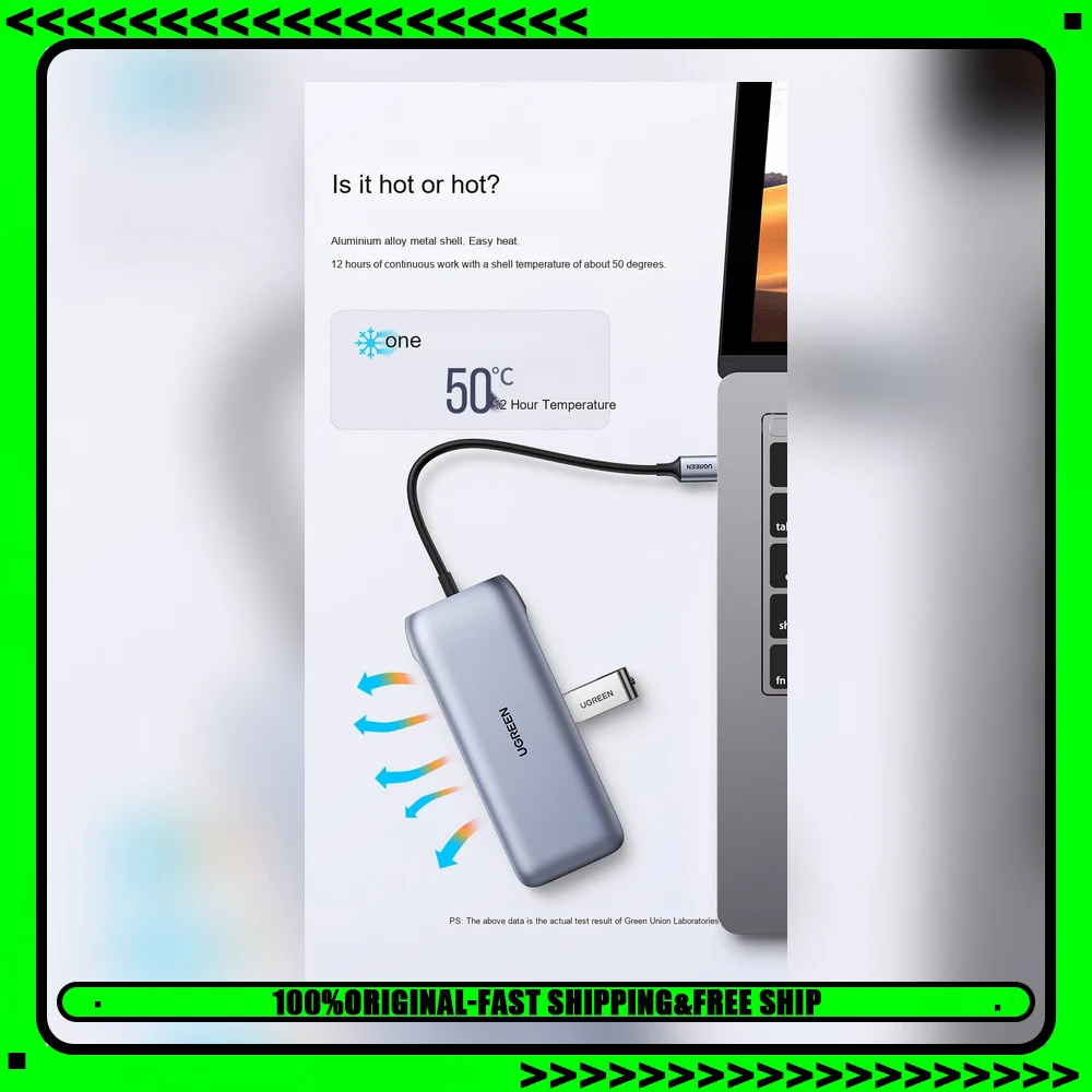 UGREEN 70301 USB C Hub 9 in 1 with DisplayPort 4K HDMI VGA USB 3.0 SD TF PD Type C Docking Station