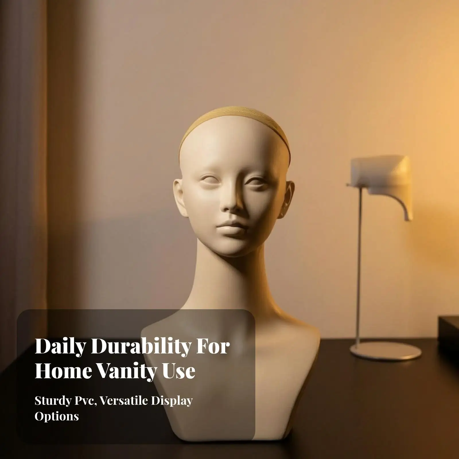 Female Mannequin Head with Long Neck for Cosplay Display and Salon Styling Training Sessions
