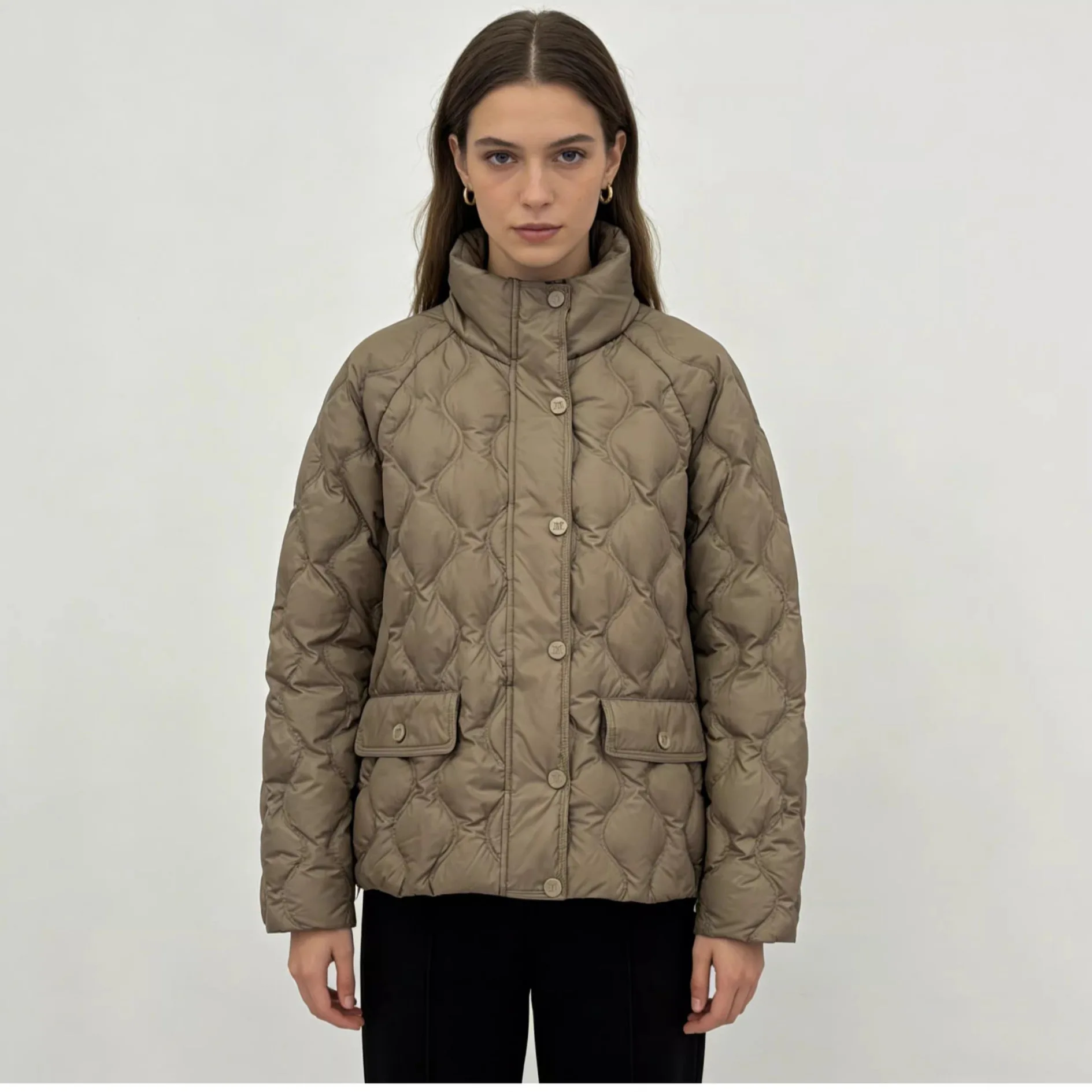 2026 Autumn/Winter Women's Down Jacket Commuter High Neck Loose Jacket