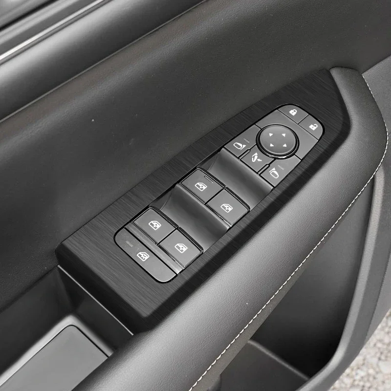 Naklejka wewnętrzna z włókna węglowego na samochód Nissan Pathfinder Z53 2024-obecnie, naklejka na panel podnoszenia szyb, folia ochronna na drzwi i zmianę biegów.