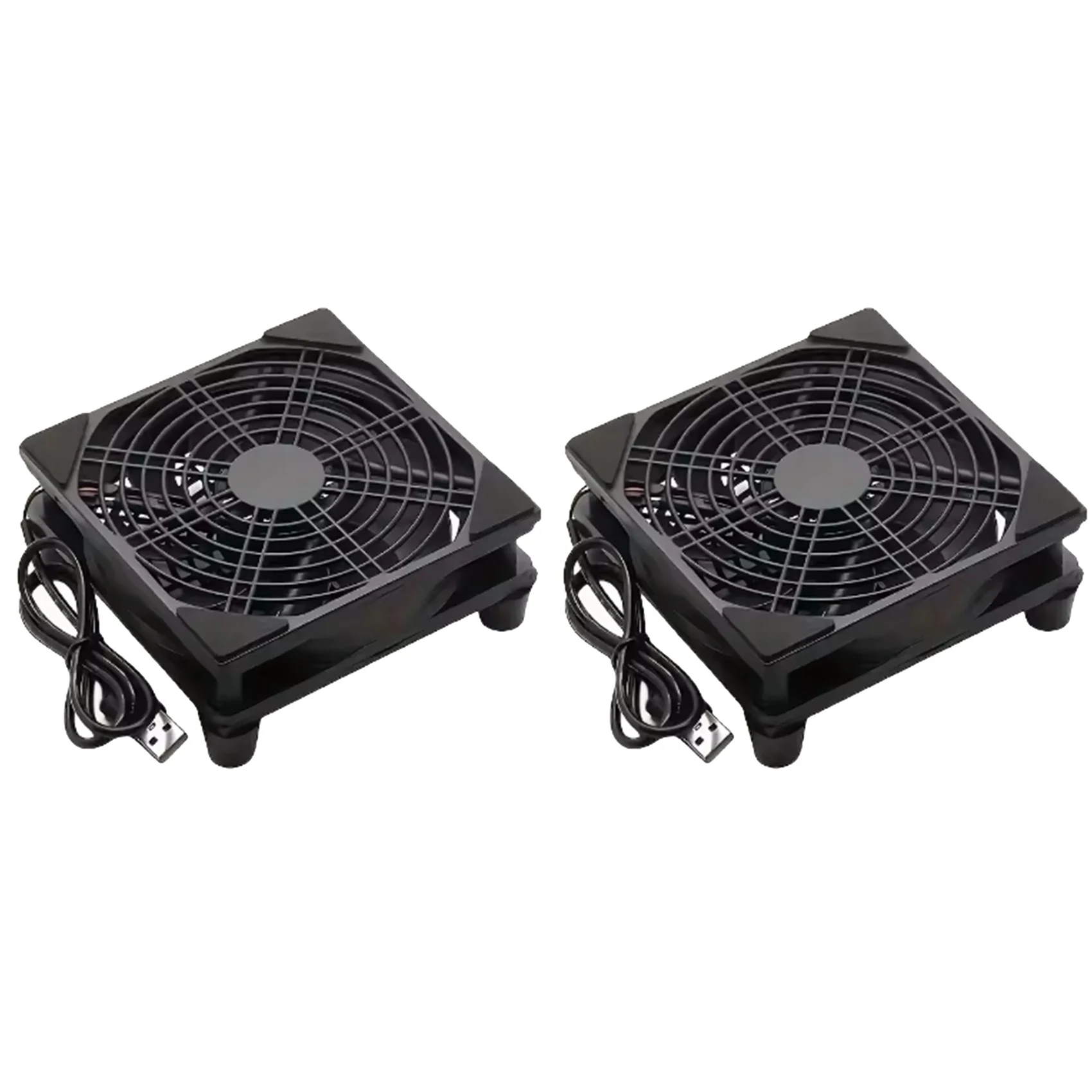 2Pcs 120Mm Fan Router Cooling Fan Diy Pc Cooler Box Tv Wireless Silent Dc 5V Power Usb 12Cm With Screws Protective Net - view 5