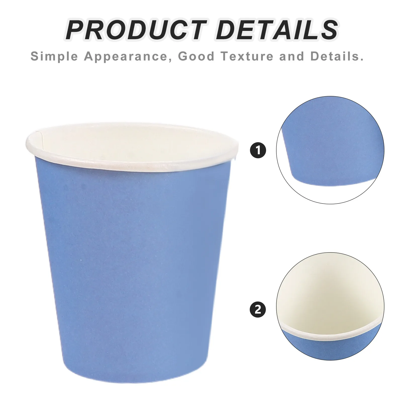 100Pcs Colored Disposable Paper Cups Rainbow 8.5oz 250Ml Leak Resistant Party Cups for Hot Cold Beverage Coffee Bar Accessories
