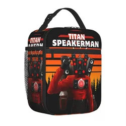 Titan Speakerman Skibidi Toilet borsa termica per il pranzo borsa termica contenitore per il pranzo riutilizzabile grande Tote Lunch Box Office Picnic