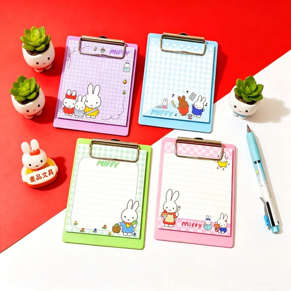 4PCS Miffy Kawaii Small Clamp Pad Notebook Cartoon Colored Pages Notebook Notes Student Office Notes Message Notes Cute Gift Toy - view 3