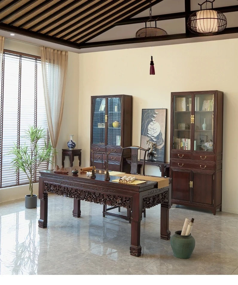 

Simple Rosewood Painting Table Retro Chinese Office Calligraphy Table Ming Style Antique Reproduction Furniture