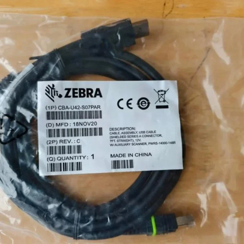 1pcs Original CBA-U42-S07PAR USB Data Cable for Zebra LI3678 DS3678 Barcode Scanner Gun