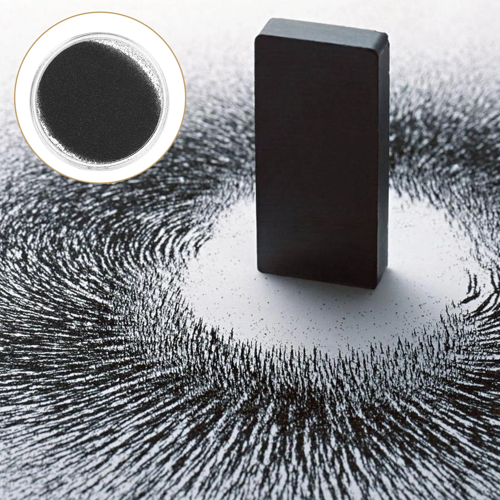 5Pcs Magnetic Iron Powder Teaching Kit Education Field Demonstration Science Classroom Physics Experiment Supplies