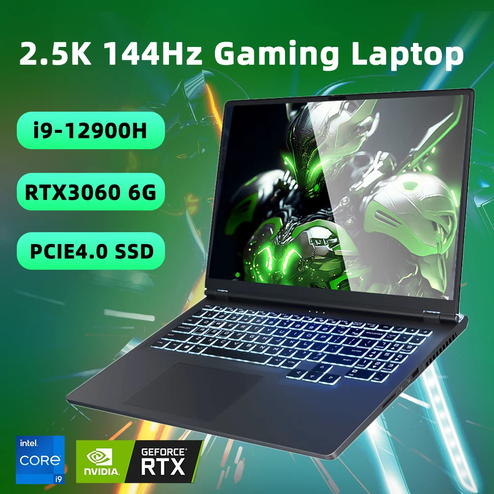 Black Myth Wukong Gaming Laptop 16” FHD 165Hz 16:10 Display Intel Core i9 12900H i7-13620H NVIDIA GeForce RTX 4060 8G Windows 11