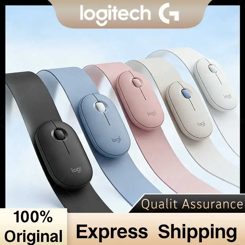 NEW Logitech PEBBLE 2.0 Wireless Bluetooth Mouse - Silent Mouse - Office Pebble Stone Portable - Upgraded to Pebble 2 Generation