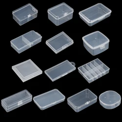 New Mini Plastic Box Rectangular Box Translucent Box Packing Box Storage Box Dustproof Durable Jewelry Storage Case Container