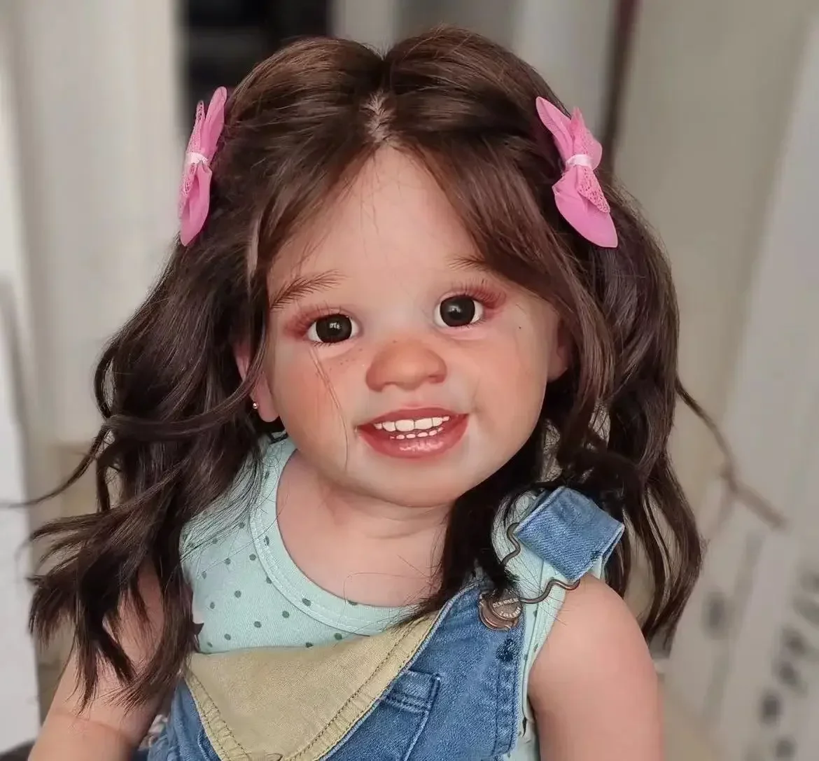 EGOカスタマイズ可能コレクタブルサプライ29インチリボーンドールシャンティ手植えヘア完成済み人形クリスマスプレゼント