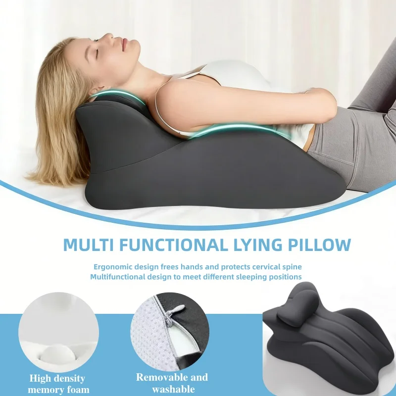 

Многофункциональная подушка на танкетке, эргономичная подушка из пены с эффектом памяти со съемным чехлом, подушка для кровати для пары, облегчение боли в теле