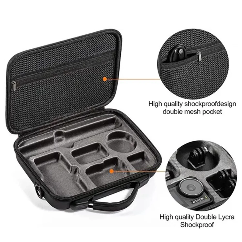 Hard EVA Storage Case for DJI OSMO Action 5 Pro/4/3 Sports Camera Protect Box Action 4 3 Camera Portable Travel Carrying Case