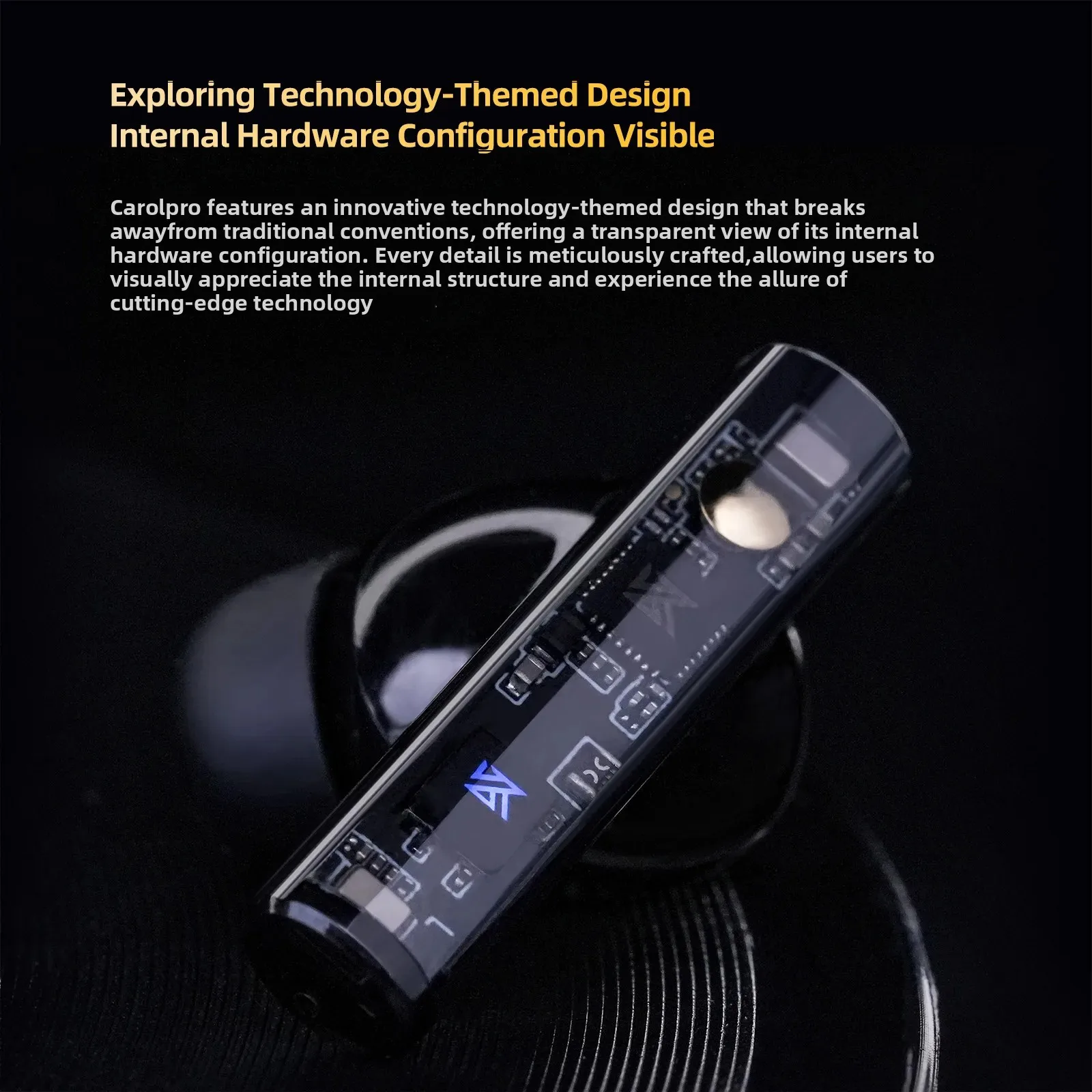 KZ Carol Pro 6-Mic Hybrid ANC بلوتوث سماعة بلوتوث 5.4 HiFi سماعة رأس لاسلكية إلغاء الضوضاء سماعة رأس لعلبة الشحن