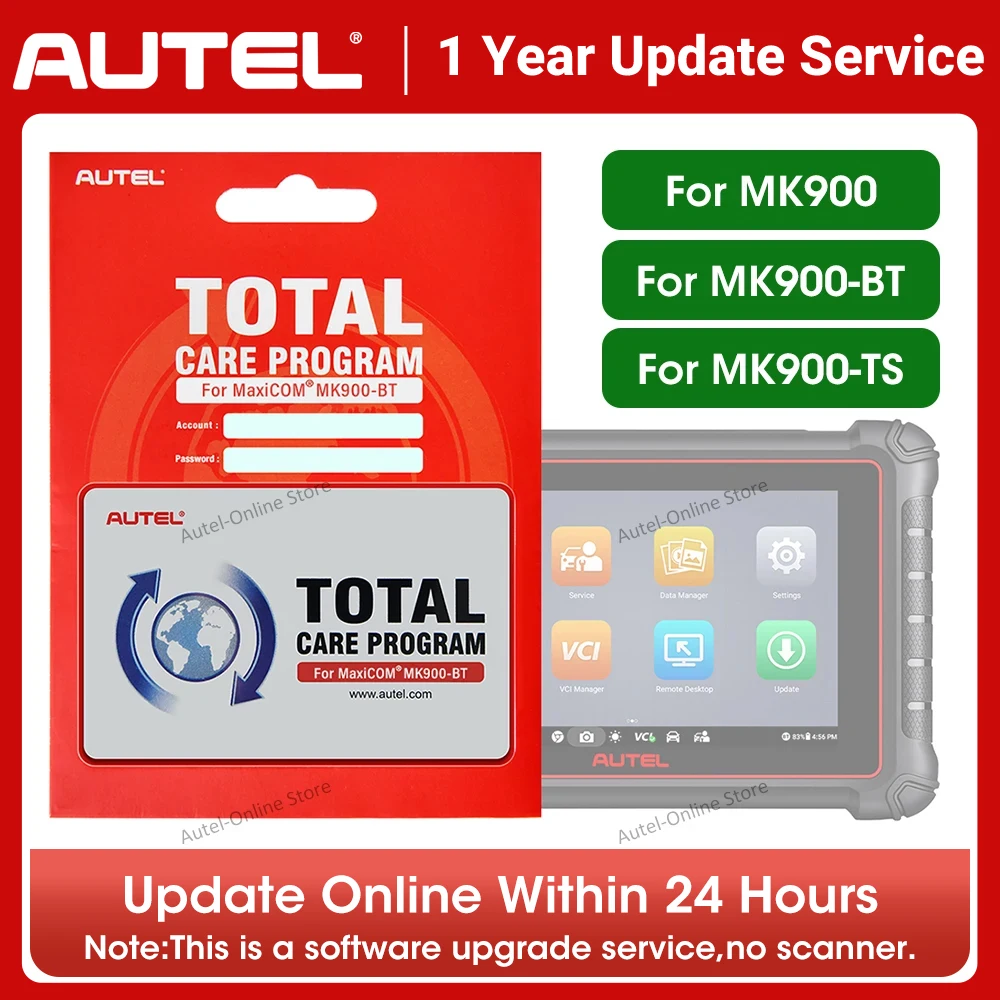 Autel One-Year Update Service Software Subscription Annual Subscription online For Autel MK900, MK900BT, MK900TS Scanner