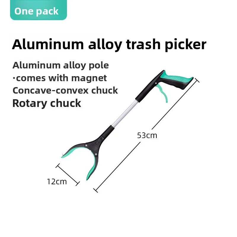 Faltbarer Müllgreifer 80cm aus Aluminiumlegierung, Greifzange für Senioren und Kinder, Müllsammler-Werkzeug – Detail 3
