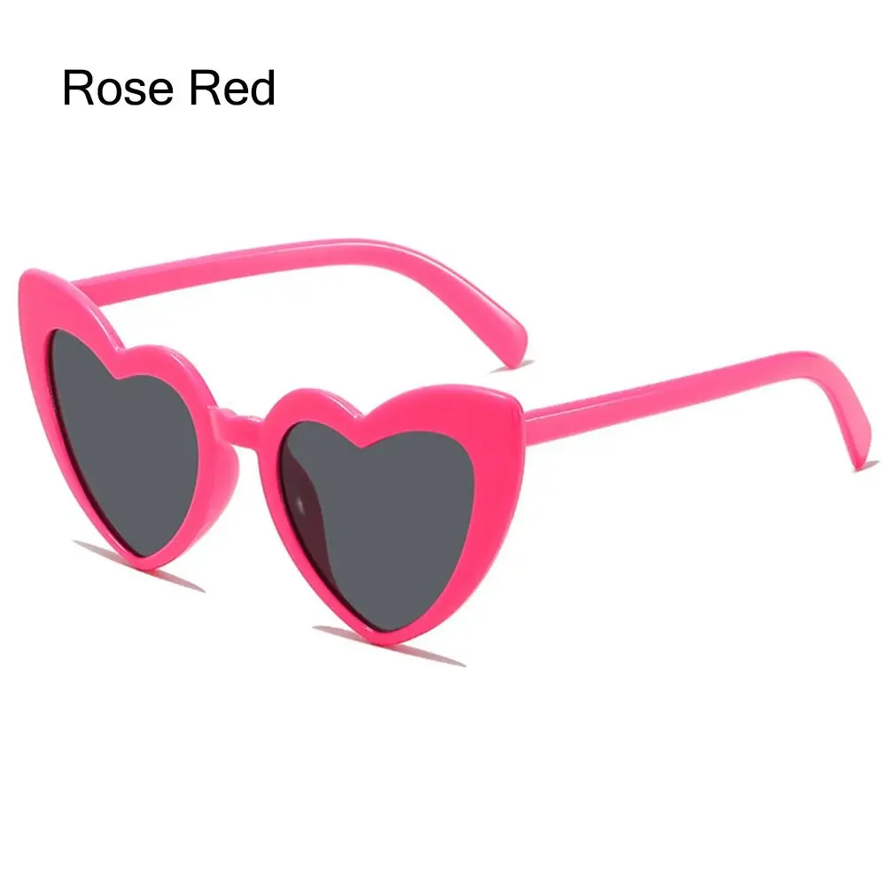 UV Protection Heart-Shaped Sunglasses Trendy Irregular Pink Heart Sun Glasses Fashion Vintage Street Shooting Shades for Women