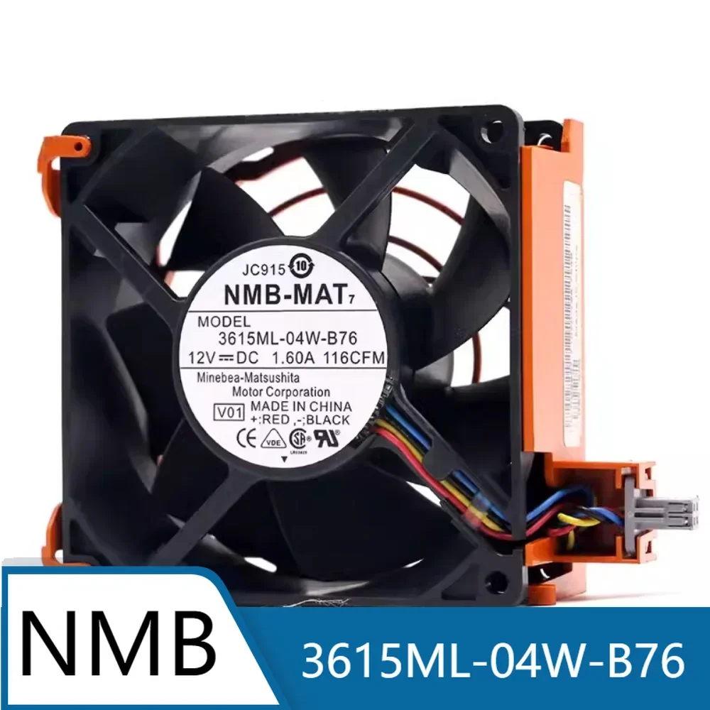 

3615ML-04W-B76 Server Fan for NMB NMB-MAT High Air Volume Fan PWM Temperature Control Fan 9038 DC12V 1.6A 9CM 90*90*38MM Used