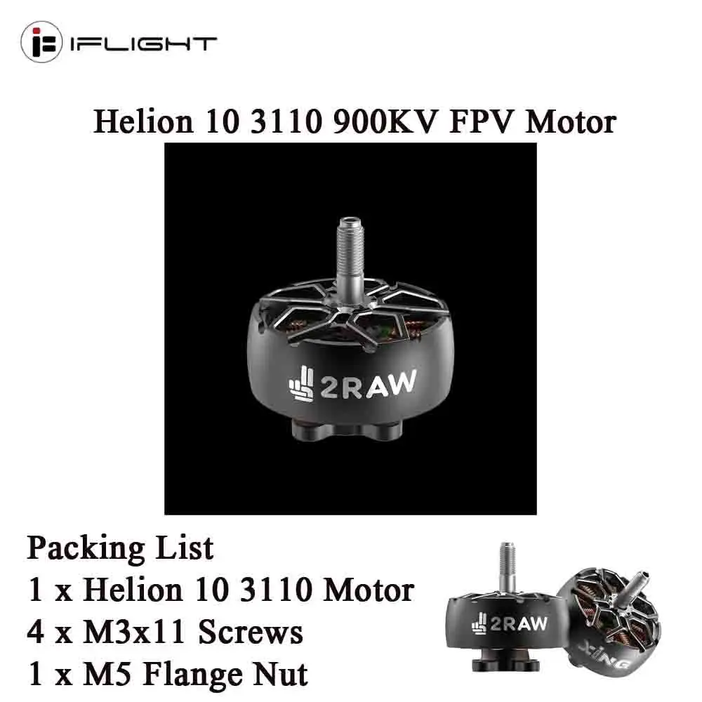 

iFlight Helion 10 3110 900KV FPV двигатель с валом 5 мм для FPV RC Запчасти для RC FPV Drone