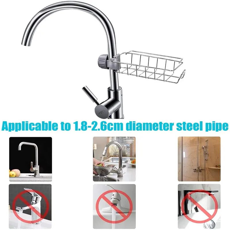 Escurridor de acero inoxidable para almacenamiento de accesorios de baño y cocina