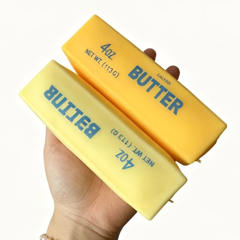 Simulierter Butterstab Squishy Spielzeug Weicher Butterriegel Langsam Rückfederndes Fidget-Spielzeug Stressabbau Entspannungsspielzeug für Erwachsene Geschenk – Detail 4