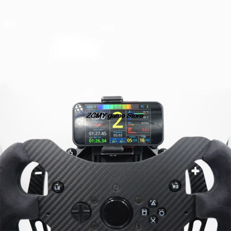ل Thrustmaster T598 عجلة القيادة قاعدة سباق لوحة القيادة العالمي حامل هاتف قابل للتعديل جبل حامل
