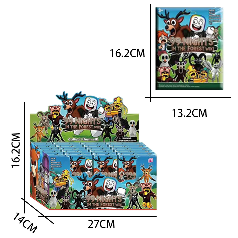 99 nachten in het bos figuren beeldje, uil, geit, wolf, hert plastic speelgoed cadeau, anime blinde doos actiemodel pop, mysterie