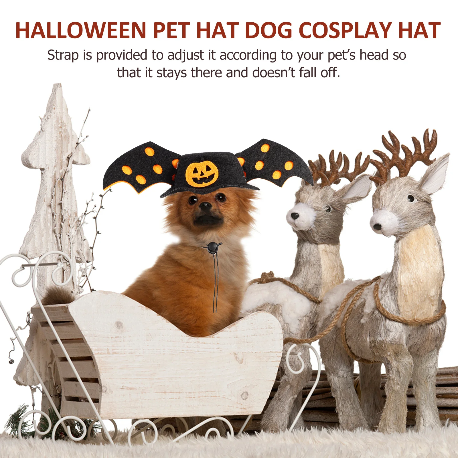 

Small Dog Costume Halloween for Animal Holiday Headwear Cosplay Hat Party Hats Pumpkin