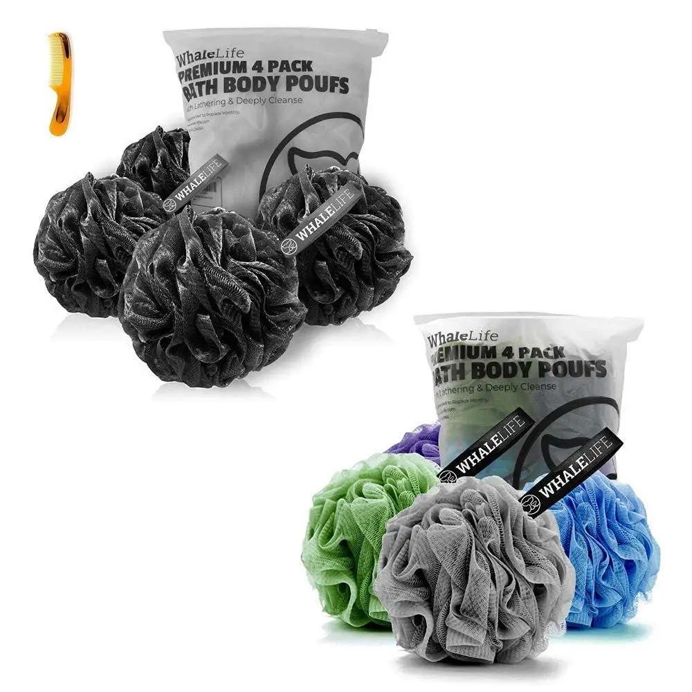 

Luxurious Black Bath Sponge Shower Ball for Men and Women