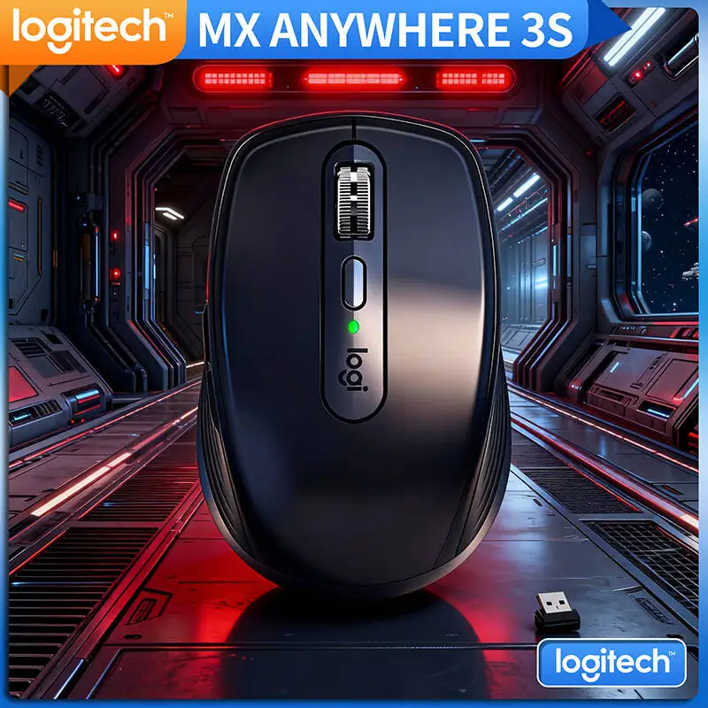 

Компактная мышь Logitech MX Anywhere 3S, эргономичный дизайн, перезаряжаемая, с быстрым прокруткой для портативных ПК Mac