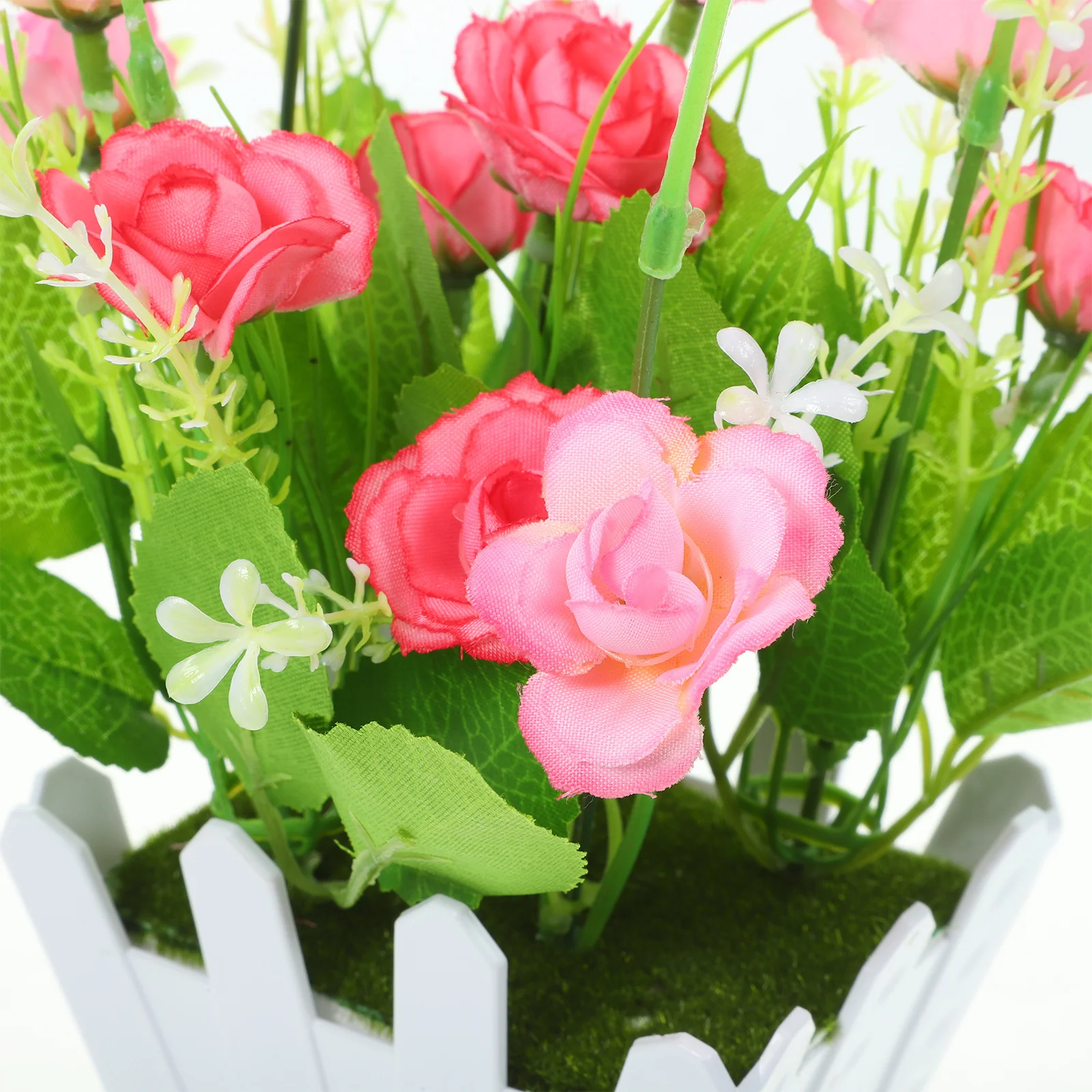 

2Sets Artificial Plant in Pot Meticulously Crafted Faux Green Plants for Home Office Tabletop Artificial Potted Plant