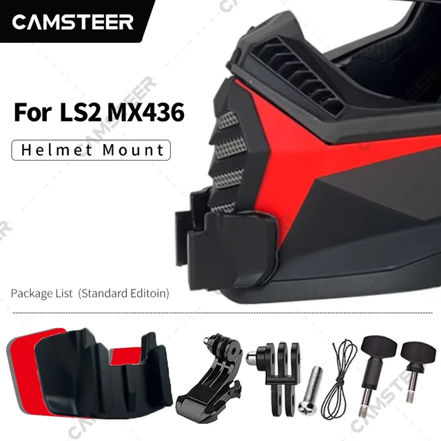 LS2 MX436 Dostosowany uchwyt podbródkowy do kasku GoPro 12 11 10 9 DJI Action 3/4 Insta360 Ace pro X4 X3 Akcesoria do kamer akcji